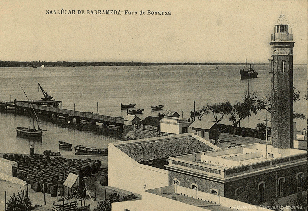 Faro y Puerto de Bonanza en 1905